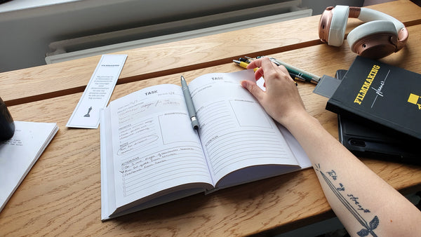 Filmmaking on Task page of the Filmmaking Planner 