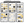 Set of six filmmaking-themed sticker sheets on a white background