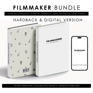 Filmmaker bundle with hardback book and digital version on a white background