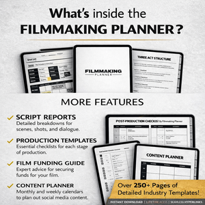 The Ultimate Film Production Organiser Bundle | Hardback + Interactive Digital film planner - Filmmaking Planner  