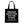 Black tote bag with motivational quote on a white background