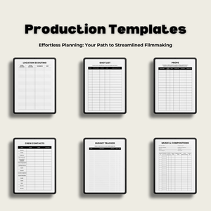Digital Filmmaking Planner | Compatible with PC/Mac, Tablet and Phone Filmmaking PlannerDigital PlannerFDP-GRN