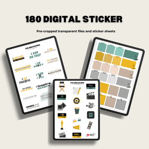 Digital Filmmaking Planner | Compatible with PC/Mac, Tablet and Phone Filmmaking PlannerDigital PlannerFDP-GRN