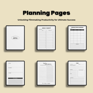 Hardback and Digital Filmmaking Planner Bundle Filmmaking PlannerHardback, A5 Filmmaking Planner, Digital Planner