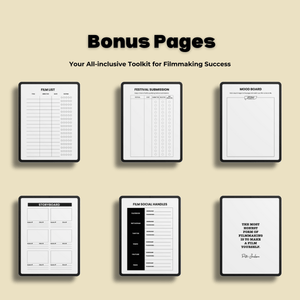 Hardback and Digital Filmmaking Planner Bundle Filmmaking PlannerHardback, A5 Filmmaking Planner, Digital Planner