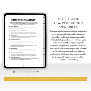 The Ultimate Film Production Organiser Bundle | Hardback + Interactive Digital film planner Filmmaking PlannerHardback, A5 Filmmaking Planner, Digital Planner