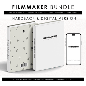 The Ultimate Film Production Organiser Bundle | Hardback + Interactive Digital film planner Filmmaking PlannerHardback, A5 Filmmaking Planner, Digital Planner